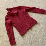 Eileen Fisher Red Cowl Neck Sweater Merino Wool Cashmere Blend Size Small EUC Photo 3