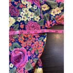 Cacique Vtg  Floral Satin Robe‎ Large Colorful Kimono Belt Knee Length Coquette Photo 6