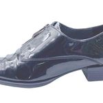 ZARA TRF Women's Blucher Black Patent Leather Zip Oxford US 6.5 EUR 37 Photo 5