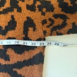 Maurice's Animal Print Sweater Brown & Black Distressed Hem Plush Photo 6