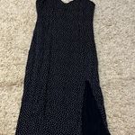 Abercrombie & Fitch True Navy Polka Dot Midi Dress size XSP Photo 0