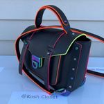 Michael Kors Black Manhattan Satchel Medium Contrast Trim Leather Photo 2