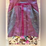 Nicole Miller UNIQUE  PURPLE DENIM FLORAL AND LACE MIDI BUSTIER DRESS SIZE 10 Photo 8