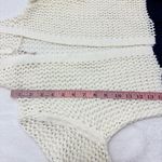 POL  Cream and Navy Blue Cardigan‎ Sweater with Hoodie Bold Stripes Size S Photo 8