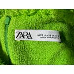 ZARA Green Tweed Textured Weave Dress with Buttons Size XS Photo 4