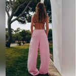 ZARA NWOT WOMEN PLEATED PANTS TROUSERS LIGHT PINK 8338/420 Wide Leg Large Photo 1