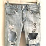 American Eagle  Outfitters high rise two tone jegging light wash denim jeans 2 Photo 4