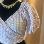 Sim & Sam Size M Gingham Wrapped V Neck Crop Photo 1