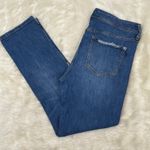 Anthropologie  Pilcro Slim Boyfriend Crop‎ Jeans Size 30 Embroidered Side Stripe Photo 4
