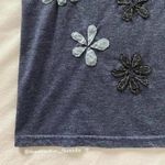 Notre Dame flower embroidered quilted Ethics and Culture shirt Blue Photo 3