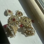 Indian Bollywood Style Gold Plated Wedding Fashion Bridal Jewelry Necklace Set Red Photo 4