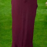 Nina Women’s Vintage Pinnacle Burgundy Sleeveless Ruffle Trim W/ 3 Cloth Buttons Photo 1