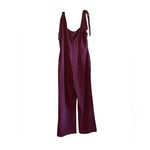 Blue Rain  Francesca’s Burgundy Faux Tie Jumpsuit Photo 1