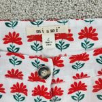 Miami Flower Skirt Womens L White Red Button Front Lined Ruffles Mini Francescas Size L Photo 1