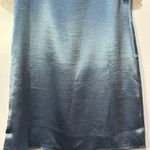 S'EDGE Easton Dress Metallic Blue Sateen Size Small NWT Tiered Short Sleeves Photo 13