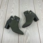 Karen Scott Women's Ivyy Mixed-Media Buckle Booties 7W Olive Green $70 Photo 2