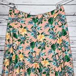 Woman Within 34/36 4X Tropical Floral Linen Blend Pull-On Midi Skirt w/ Pockets Photo 1