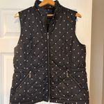Talbots Polka Dot Puffer Vest Size Large Quilted Coat Cabincore Classic G8 Photo 1