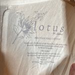 Soma Lotus by  Peruvian Pima Cotton White Knotted Front V-Neck Tee Size Medium Photo 1