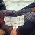 Oli & Hali Red and Navy Flannel Hooded Button Up Top size small Blue Photo 1