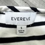 Evereve  Stripe Muscle Tank Hi-Lo Seam Black and White Small Photo 3