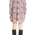 Free People Women's Dress Trapeze Mauve Floral Size Small Long Sleeve Lined Photo 14