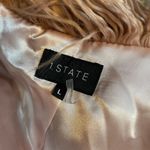  1State Faux Fur Shaggy Cropped Jacket Mauve Rose Pink Glam Fun womens L Photo 11