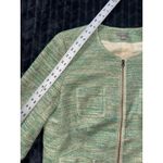 J.Jill  Blazer Jacket Womens‎ Green Multicolor Tweed Casual Zip Up Size M Photo 7