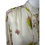 Karina Grimaldi Felicity Print Blouse in White Tuscan Flowers Large New Womens Photo 7