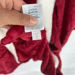 Charter Club Garnet Cozy Plush Wrap Robe Throw Red White Faux Fur Trim 50"x70" Photo 8