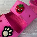 Crocs Classic Sandals Womens 7 Men 5 Pink Charms Two Double Strap Bright Comfort Photo 10