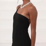 Lucy in the Sky Black One Shoulder Ruffle Embry Mini Bodycon Dress Photo 0