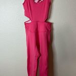 Free People FP movement Rise Pink Back It Up Jumpsuit Bodysuit NEW XS Photo 0
