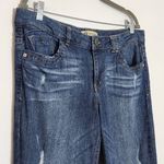 Democracy  Distressed Capri Jeans with Embellished Pockets Size 14 Photo 3