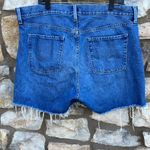 Old Navy  Women's Distressed Blue Jean Shorts High Rise Slouchy Straight size 16 Photo 3