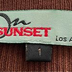 On Sunset Los Angeles silk blend brown balloon sleeves cardigan, size M cottage Size M Photo 1