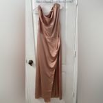 Show Me Your Mumu Jodie Dress Rose Gold Luxe Satin (Size XXL) Photo 5