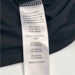 frame denim Frame Womens SZ Small Black Shirred Flounce Top Short Sleeve Style# LTWS1761 NEW Photo 4