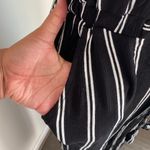 No Boundaries  Jumpsuit Womens Sz Medium Black White Striped Coastal Boho Photo 3
