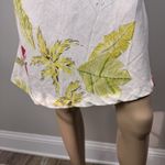 John Paul Richard Tropical Pure Linen Skirt Sz 14 Leaves Hibiscus Beach Umbrella Photo 2