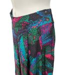 Vintage Quilted Jacket Skirt Set Abstract Print 80s 90s Colorful Retro Black Photo 8
