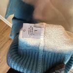 The Elder Statesman Colorblock 100% Cashmere Sweater Size Large Orange Photo 5