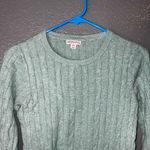 Merona Women’s Small Light Green Cable Knit Pullover Sweater Long Sleeve Photo 2