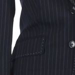 H Hilfiger blue &White pinstripe Wool Blazer Size 12 Photo 4