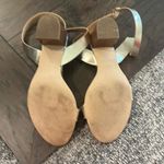 Loft Gold Ankle Strap Scalloped Block Heel Sandals Sz 7.5 Photo 2