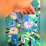 Lilly Pulitzer Corso Pant UPF 50+ Spearmint Golf Till You Drop Woven Size 4‎ Blue Photo 3