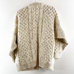 Aran Crafts Irish Fisherman Cable Knit Wool Cardigan Sweater Beige Large Photo 3