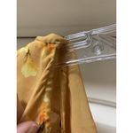 Birdy Grey  Dress Womens Medium Yellow Floral Ruffle Sleeve Midi Bridesmaid Lined Photo 3