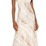 House of Harlow x Revolve Adeena Slip Midi Dress Grey/Beige Tie Dye Size Small Gray Photo 0