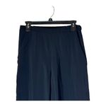 Maje Pants Women Small Black Lightweight Elastic Waist Wide Leg Cropped Trouser Photo 2